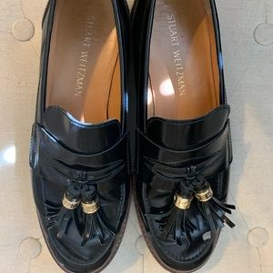 Stuart Weitzman Black and Brown Loafers